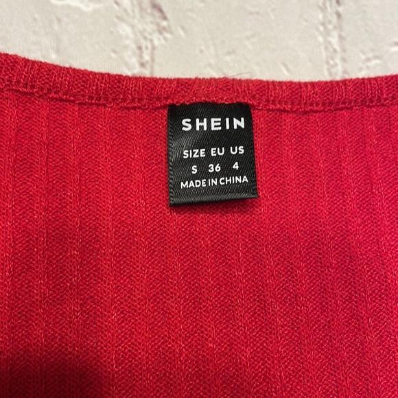 NWOT Shein Felegant Lettuce Trim Drop Shoulder Rib-Knit Tee - Picture 9 of 9